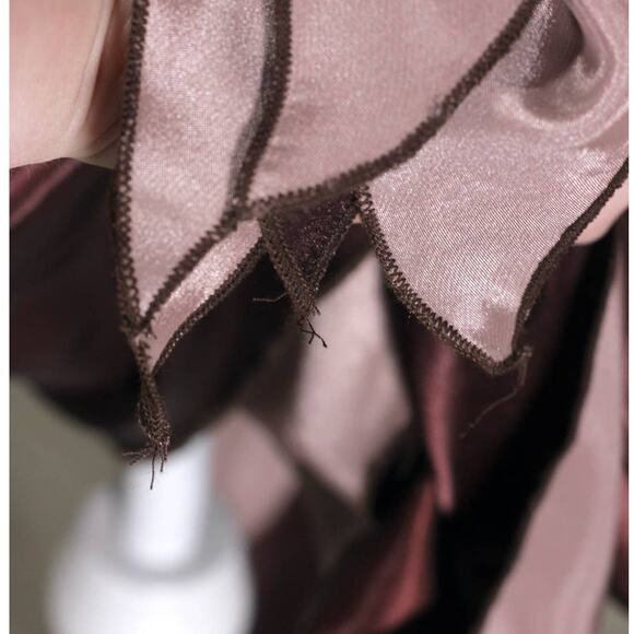 Y2K Rampage Satin Fairycore Ruched Sleeveless Ombre Dress Asymmetrical Hem - Picture 10 of 10